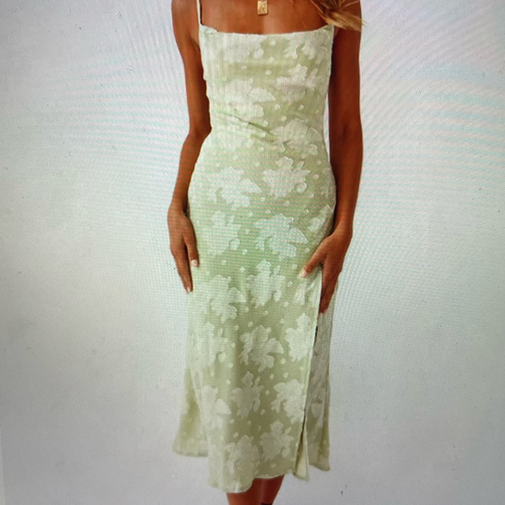 Peppermayo Olive Floral Gown